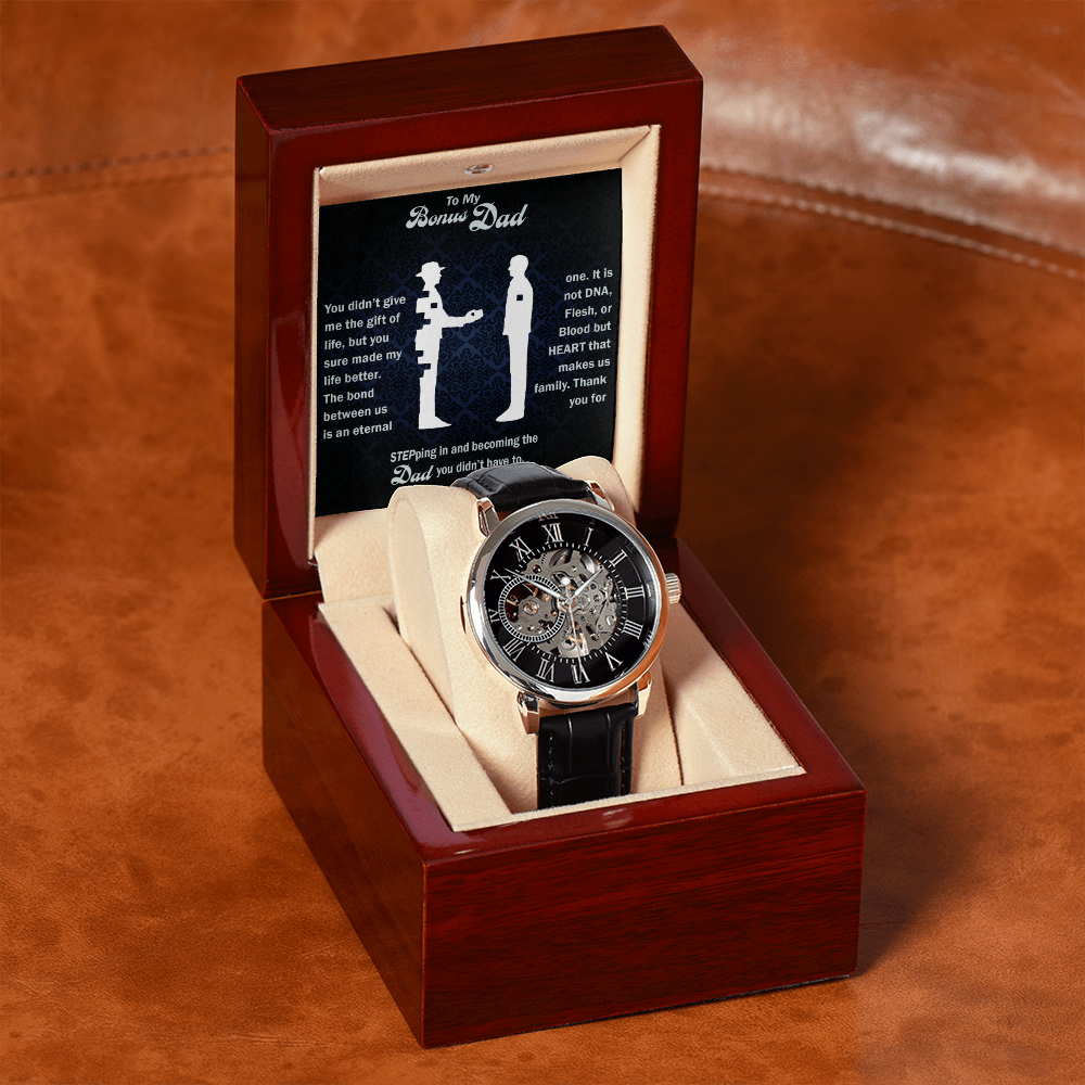 Bonus Dad - Stepson - Stepping In - Openwork Watch