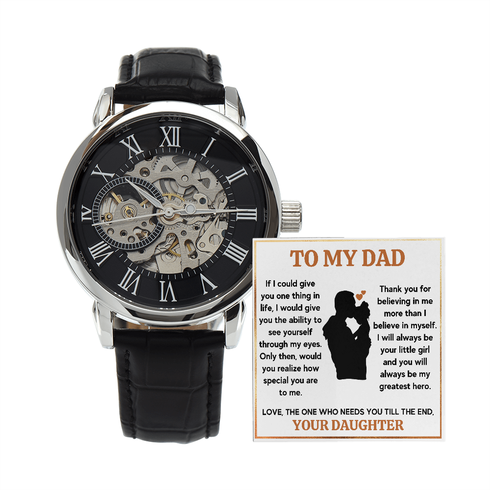 TO MY DAD LITTLE GIRL OPENWORK WATCH GIFT SET