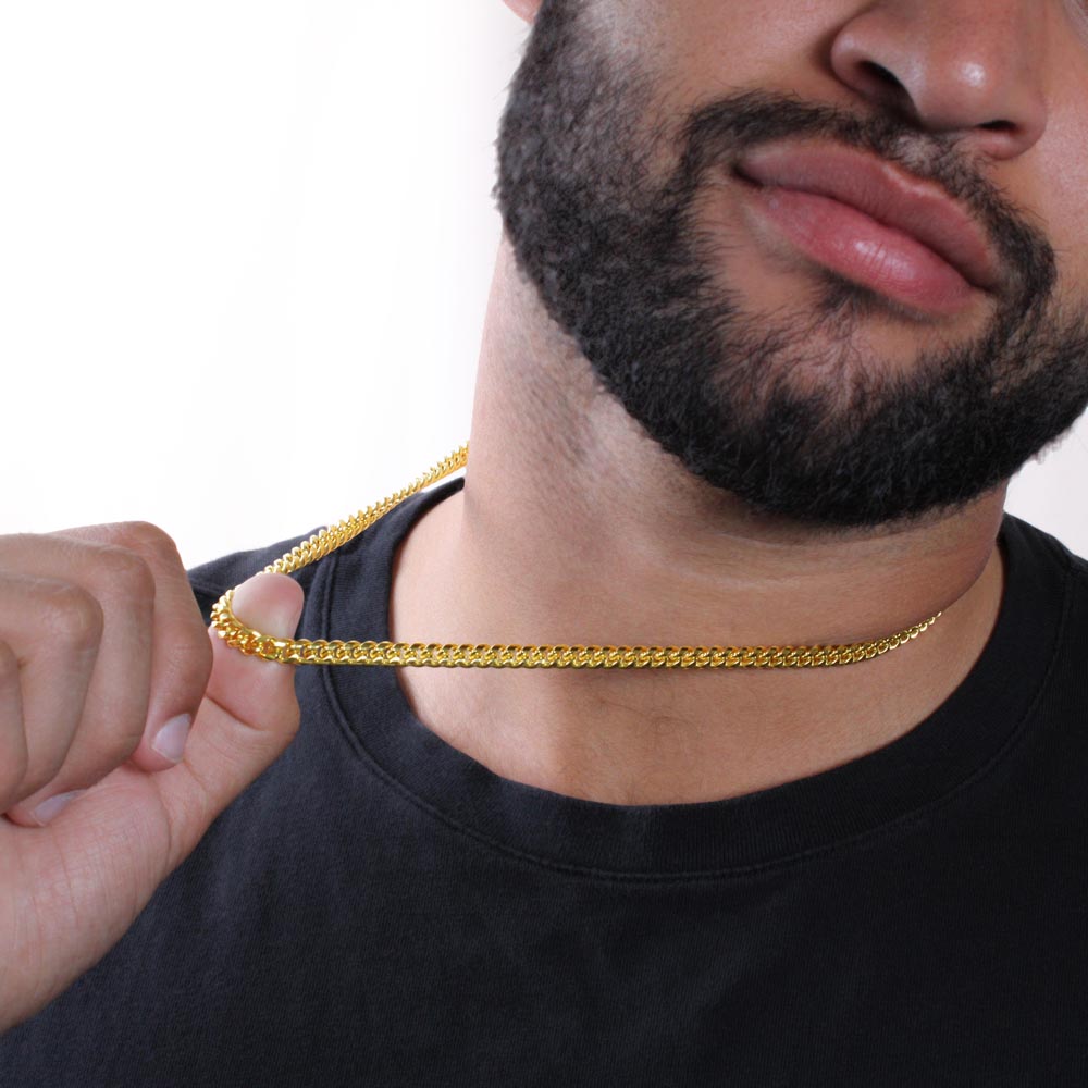 TO MY SON STAND TALL CUBAN LINK CHAIN WY