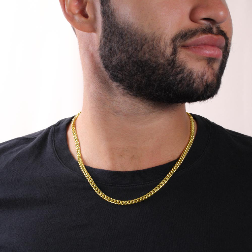 TO MY SON SKIES CUBAN LINK CHAIN