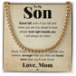 TO MY SON STAND TALL CUBAN LINK CHAIN