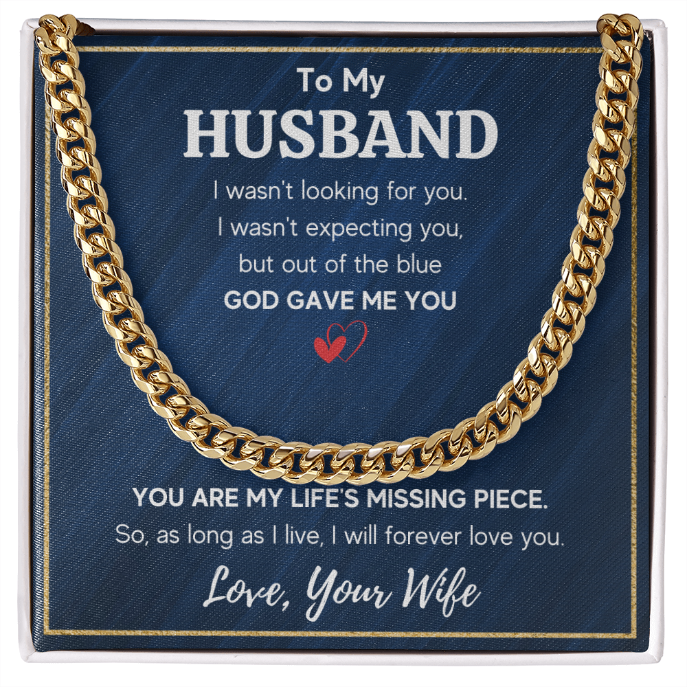 TO MY HUSBAND PIECE CUBAN LINK CHAIN WY