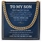 TO MY SON SKIES CUBAN LINK CHAIN