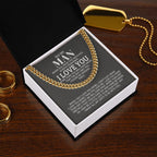 TO MY MAN ALL MY LASTS CUBAN LINK CHAIN