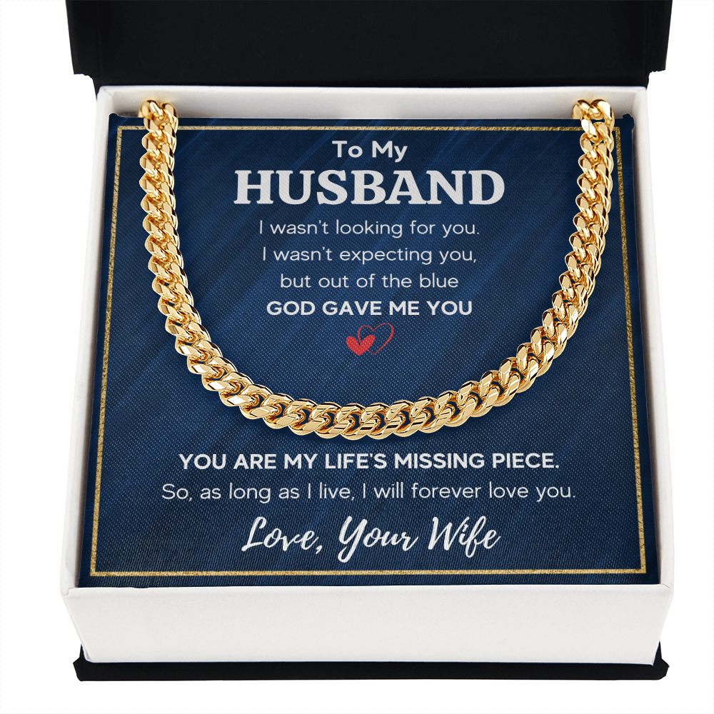 TO MY HUSBAND PIECE CUBAN LINK CHAIN WY