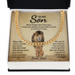 TO MY SON OLD LION CUBAN LINK CHAIN