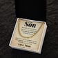 TO MY SON STAND TALL CUBAN LINK CHAIN