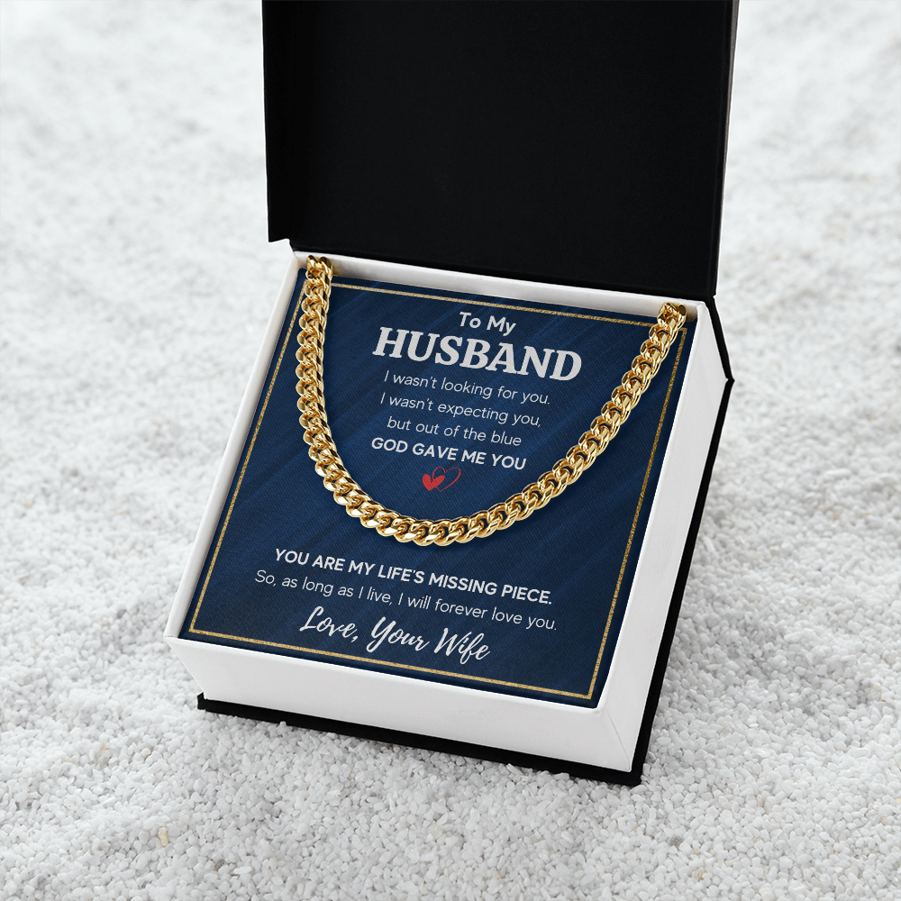 TO MY HUSBAND PIECE CUBAN LINK CHAIN WY