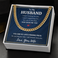 TO MY HUSBAND PIECE CUBAN LINK CHAIN NECKLACE GIFT SET