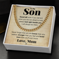TO MY SON STAND TALL CUBAN LINK CHAIN