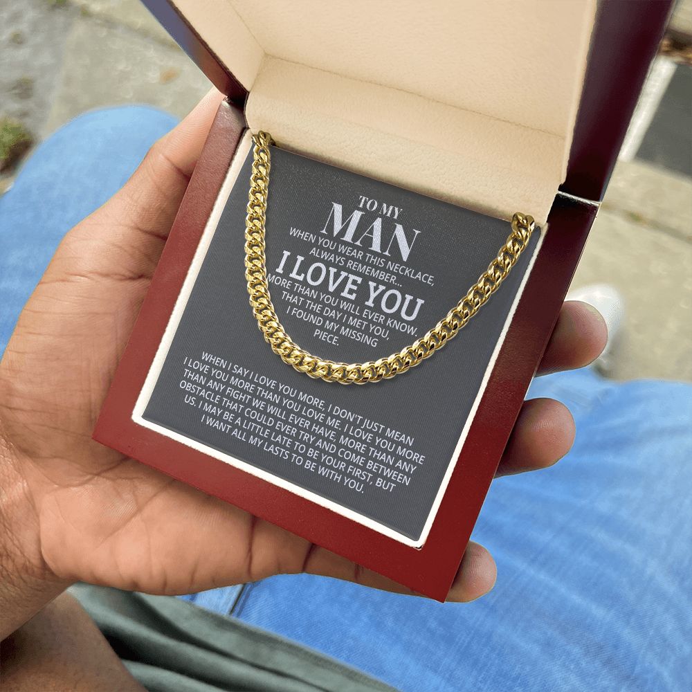 TO MY MAN ALL MY LASTS CUBAN LINK CHAIN