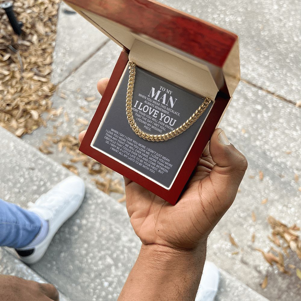 TO MY MAN ALL MY LASTS CUBAN LINK CHAIN