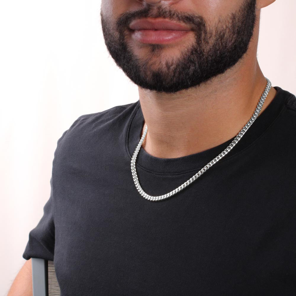 MUM - TO MY SON - REASONS CUBAN LINK CHAIN - NECKLACE GIFT SET