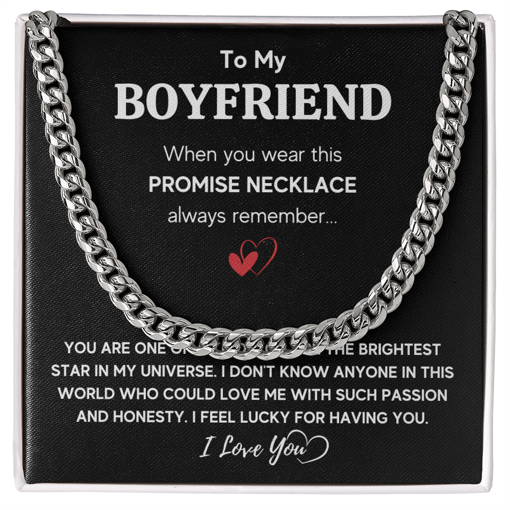 TO MY BOYFRIEND UNIVERSE CUBAN LINK CHAIN