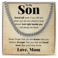 TO MY SON STAND TALL CUBAN LINK CHAIN WY