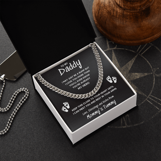 TO MY DADDY HERO CUBAN LINK CHAIN