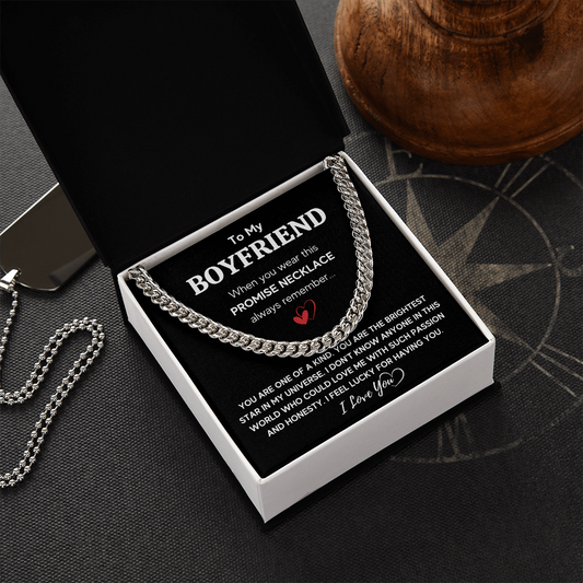TO MY BOYFRIEND UNIVERSE CUBAN LINK CHAIN