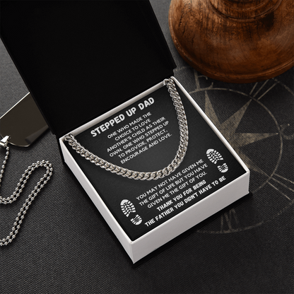 TO MY STEP DAD CUBAN LINK CHAIN
