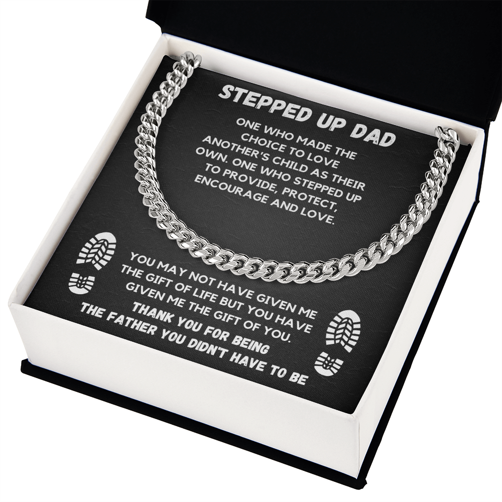 TO MY STEP DAD CUBAN LINK CHAIN