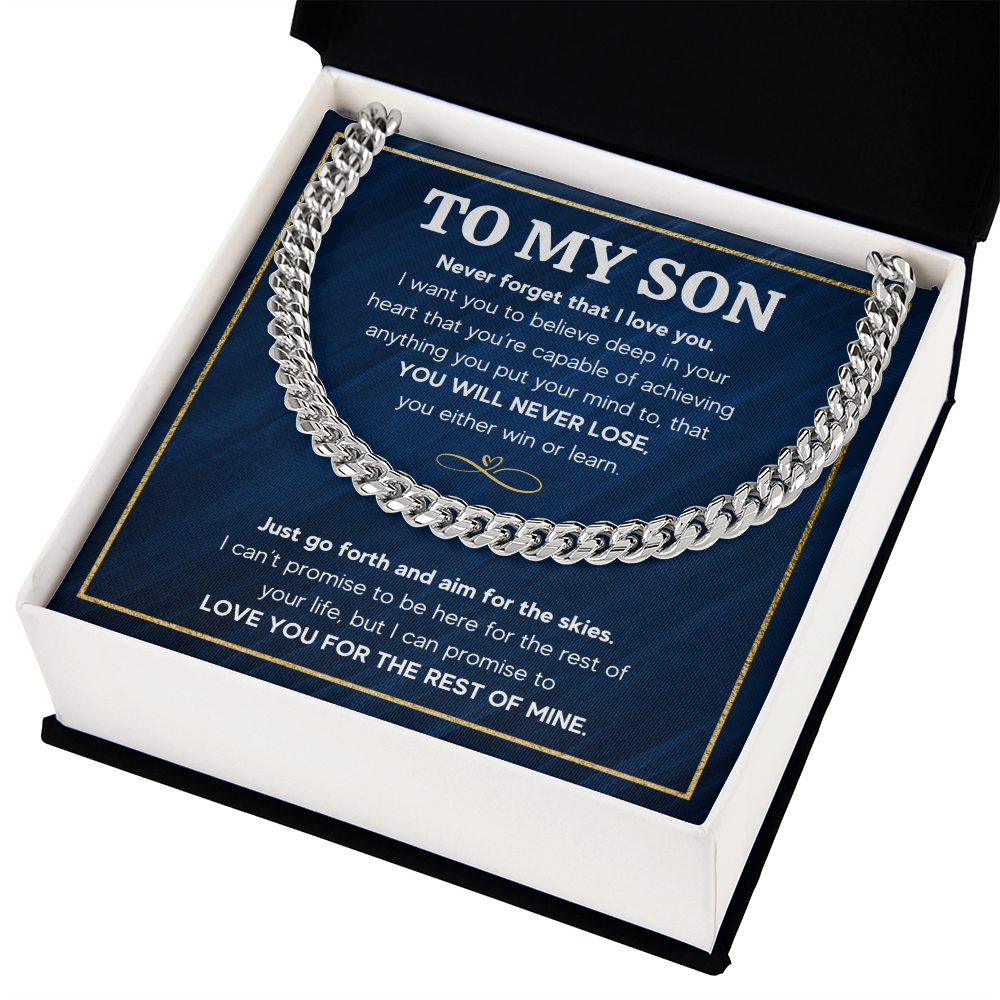 TO MY SON SKIES CUBAN LINK CHAIN