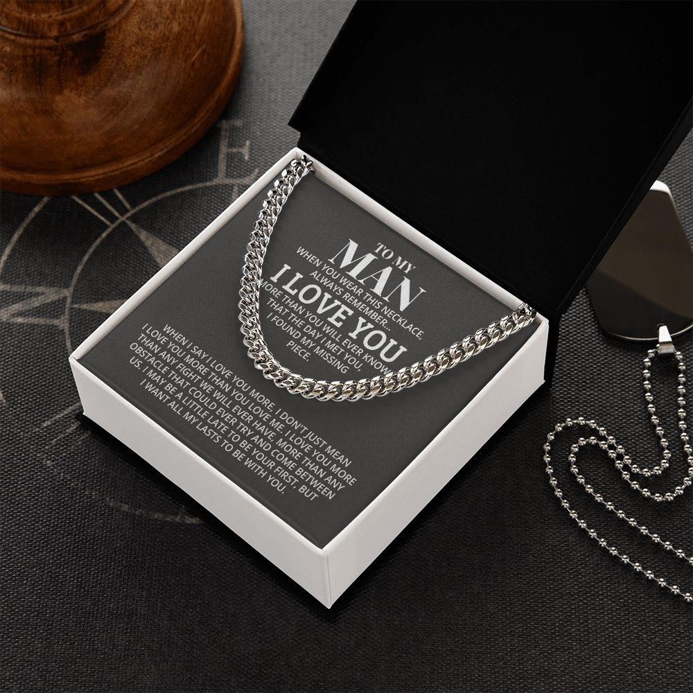 TO MY MAN ALL MY LASTS CUBAN LINK CHAIN