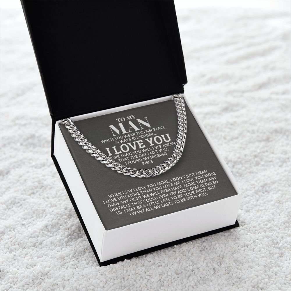 TO MY MAN ALL MY LASTS CUBAN LINK CHAIN