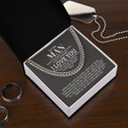 TO MY MAN ALL MY LASTS CUBAN LINK CHAIN