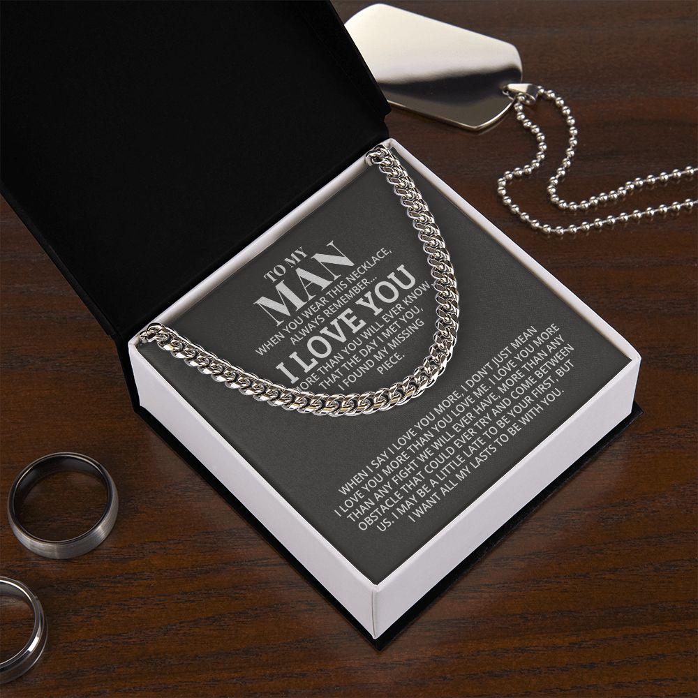 TO MY MAN ALL MY LASTS CUBAN LINK CHAIN