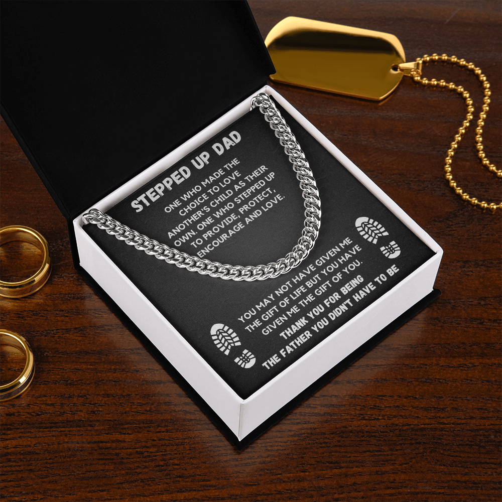 TO MY STEP DAD CUBAN LINK CHAIN