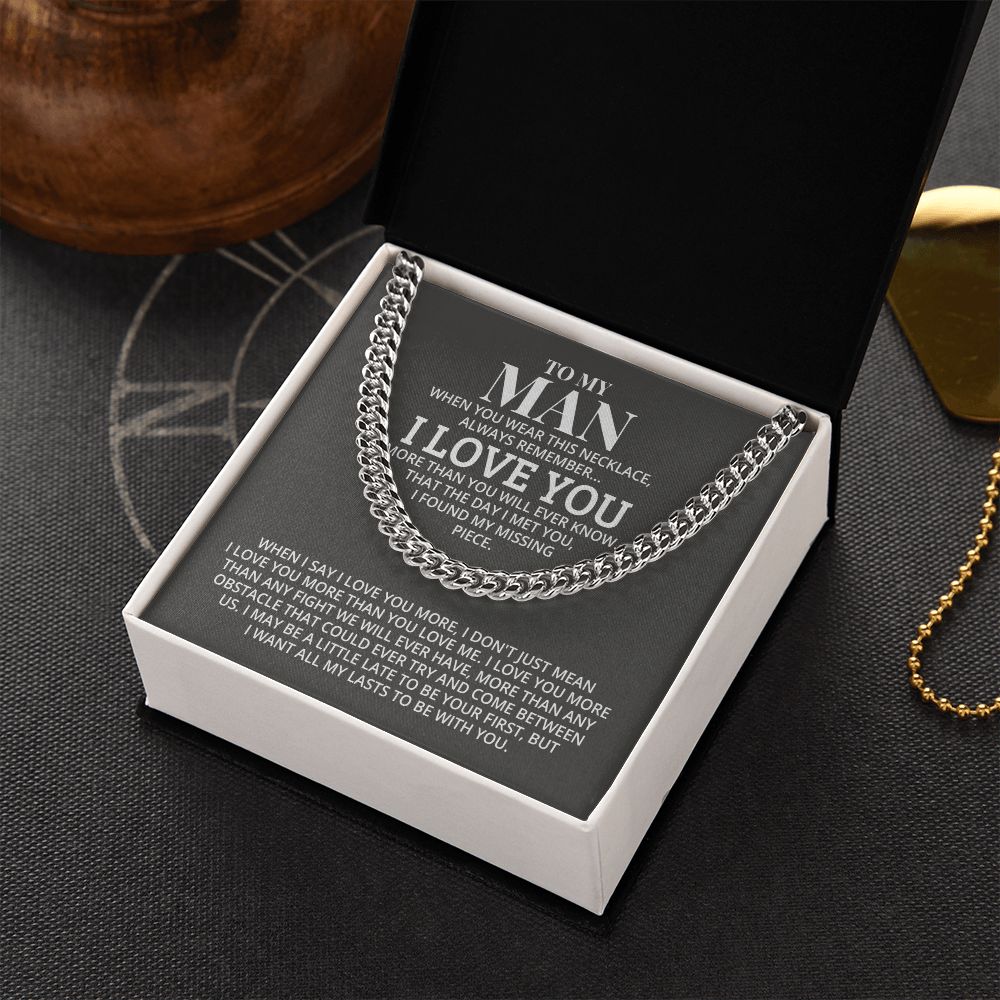 TO MY MAN ALL MY LASTS CUBAN LINK CHAIN