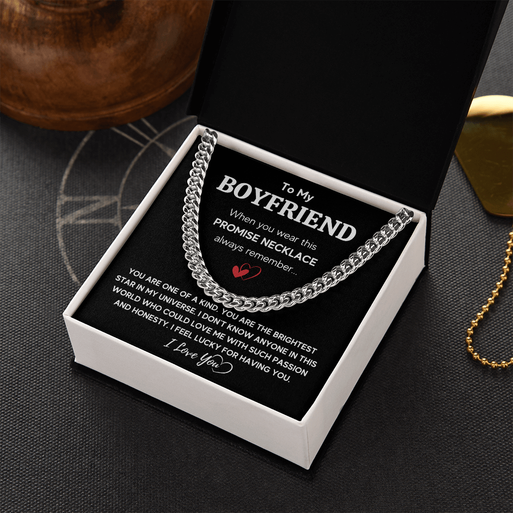 TO MY BOYFRIEND UNIVERSE CUBAN LINK CHAIN