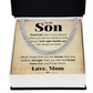 TO MY SON STAND TALL CUBAN LINK CHAIN WY