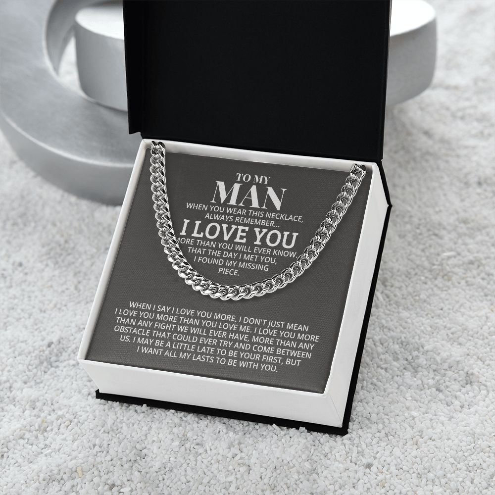 TO MY MAN ALL MY LASTS CUBAN LINK CHAIN