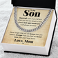 TO MY SON STAND TALL CUBAN LINK CHAIN WY