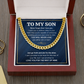 TO MY SON SKIES CUBAN LINK CHAIN