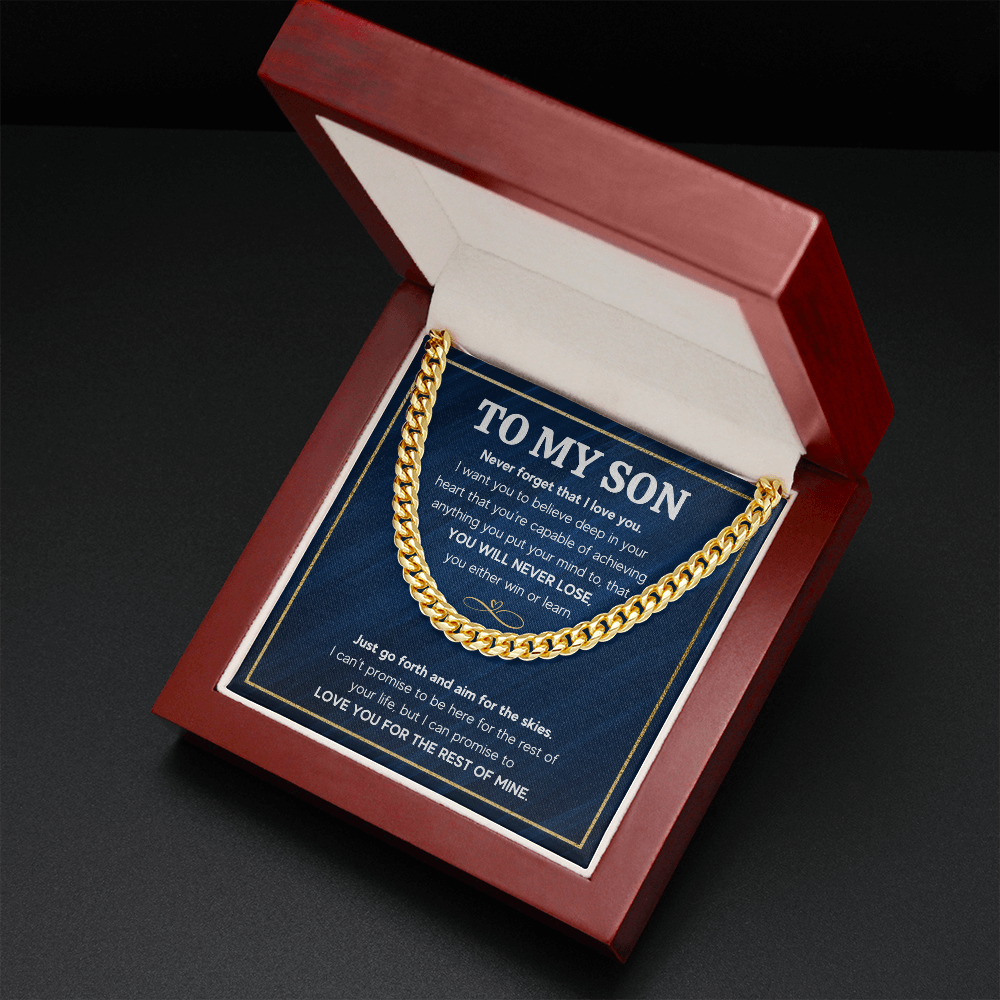 TO MY SON SKIES CUBAN LINK CHAIN