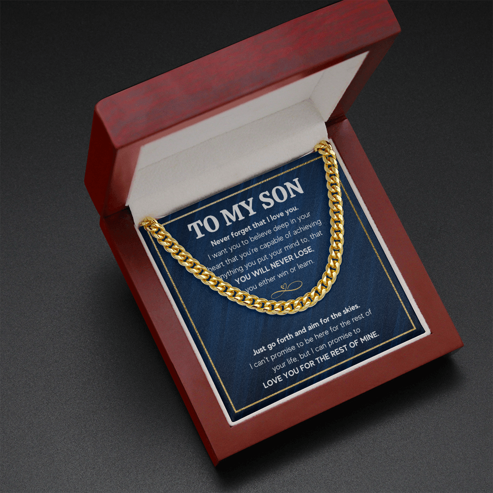 TO MY SON SKIES CUBAN LINK CHAIN