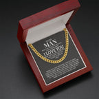 TO MY MAN ALL MY LASTS CUBAN LINK CHAIN