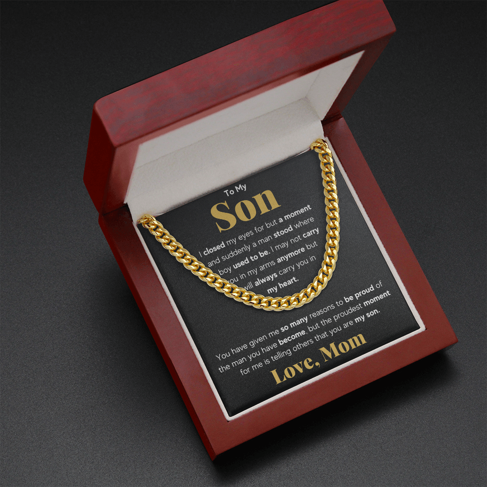 TO MY SON REASONS CUBAN LINK CHAIN