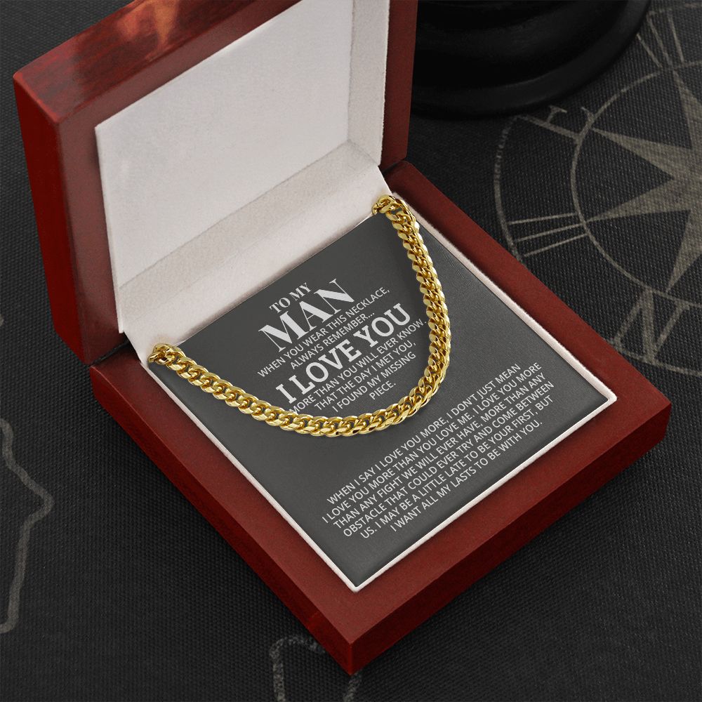 TO MY MAN ALL MY LASTS CUBAN LINK CHAIN