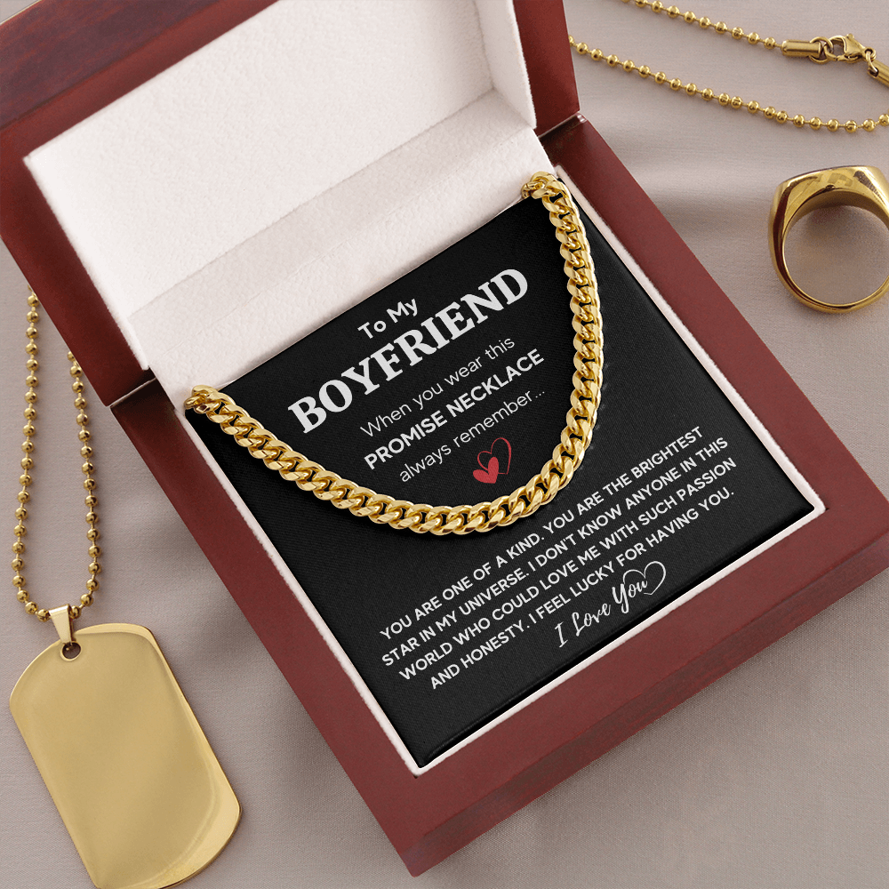 TO MY BOYFRIEND UNIVERSE CUBAN LINK CHAIN