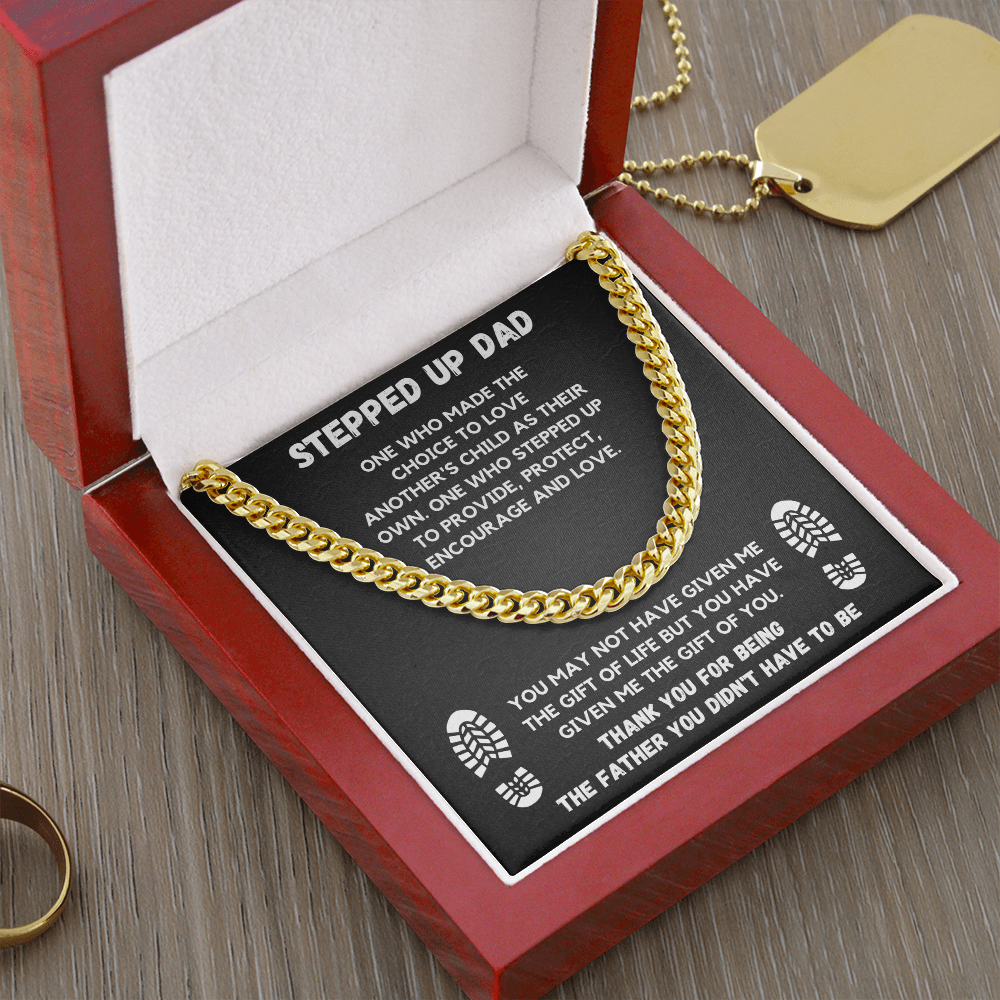 TO MY STEP DAD CUBAN LINK CHAIN