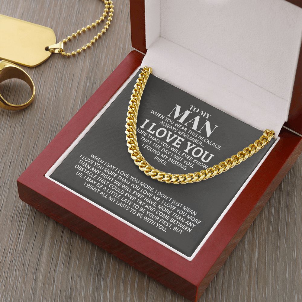 TO MY MAN ALL MY LASTS CUBAN LINK CHAIN
