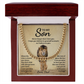 TO MY SON OLD LION CUBAN LINK CHAIN