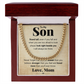 TO MY SON STAND TALL CUBAN LINK CHAIN
