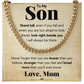 TO MY SON STAND TALL CUBAN LINK CHAIN WY