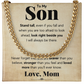 TO MY SON STAND TALL CUBAN LINK CHAIN