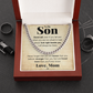 TO MY SON STAND TALL CUBAN LINK CHAIN WY