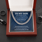 TO MY SON SKIES CUBAN LINK CHAIN