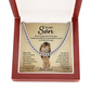 TO MY SON OLD LION CUBAN LINK CHAIN